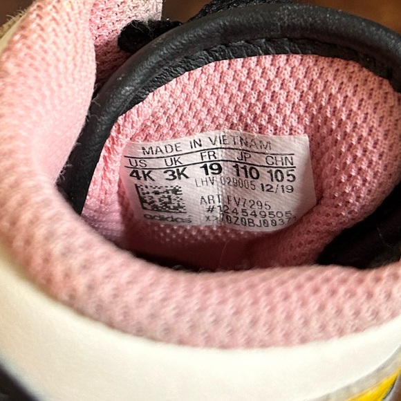 Adidas Toddler Girls Hardcourt Hightop Multicolor size 4K - Picture 7 of 7